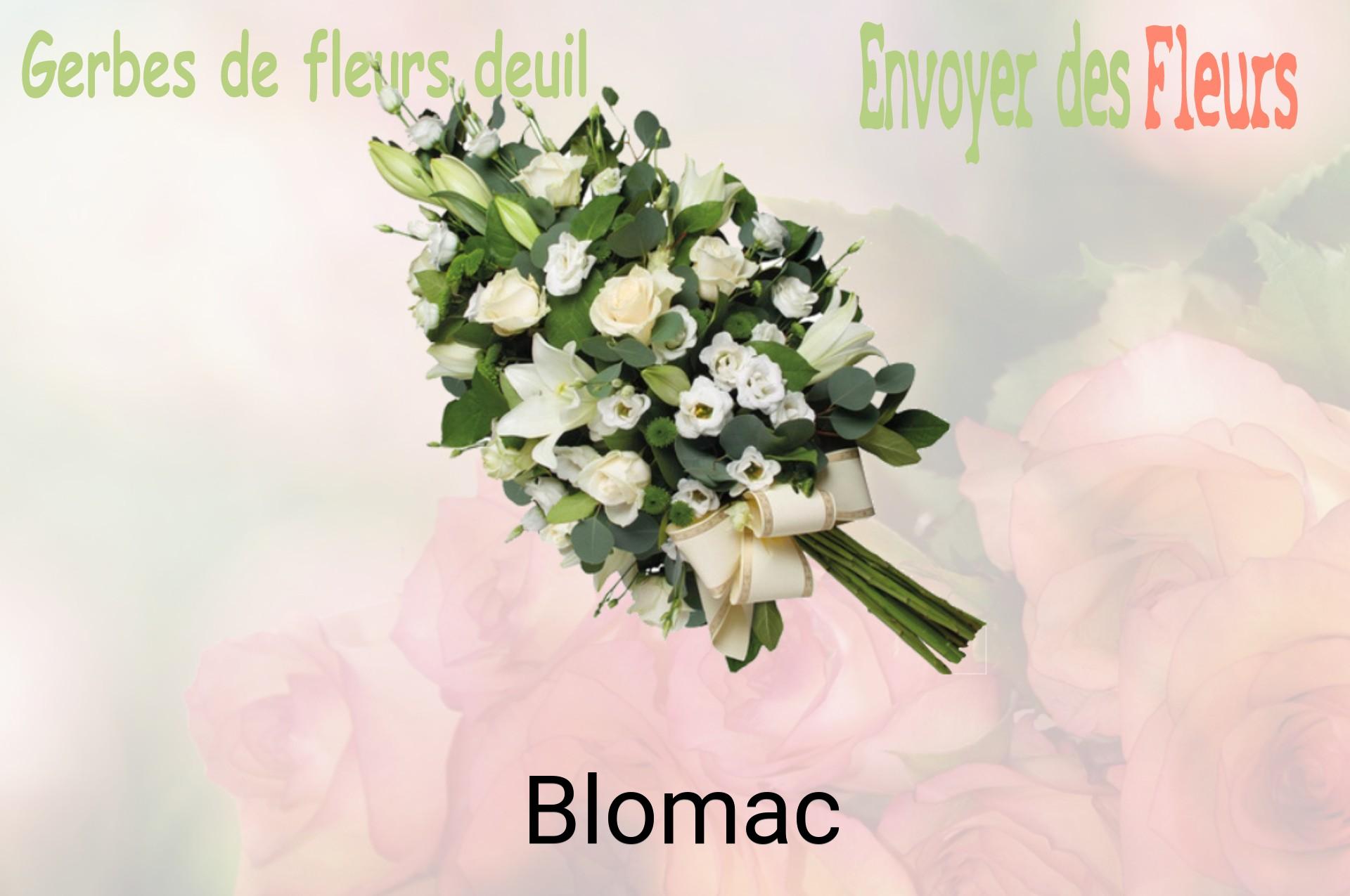 Gerbe de fleurs de deuil livrée à Blomac
